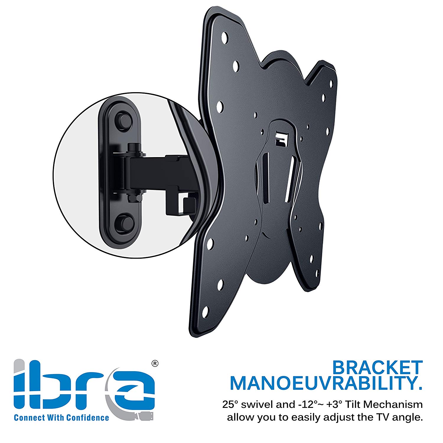 ibra tilt swivel tv wall mount for 23 42 led lcd flat panel tvs weight capacity 25kgs55lbs max vesa 200x200 81ypygncs2l. sl1500 .jpg