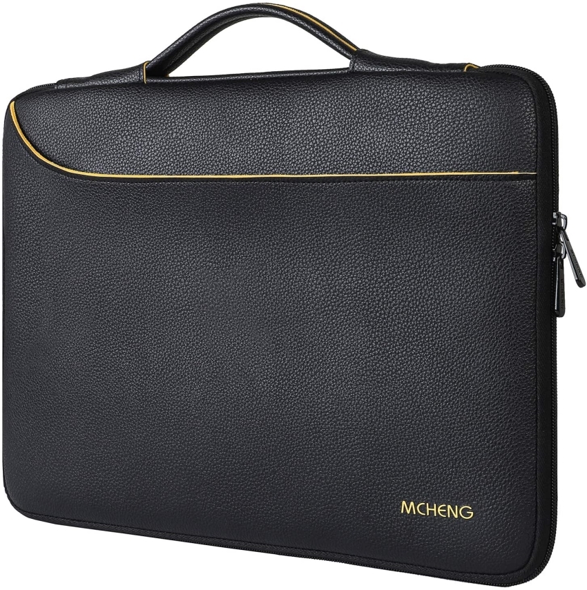 water resistant pu leather laptop sleeve bag